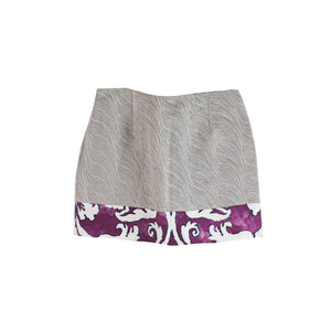 The Mini Skirt - Purple/White