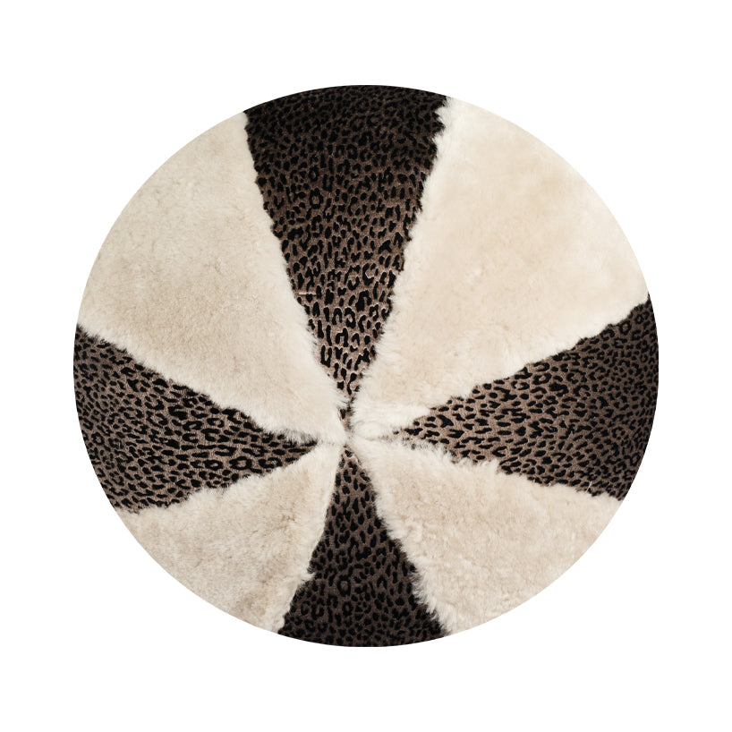14" Indoor Ball Pillow - Shimmery Shearling